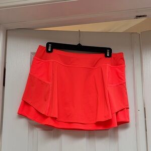 Athleta Neon Coral Athletic Skort